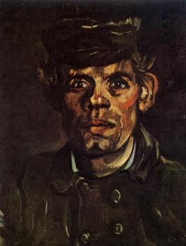 Vincent Van Gogh : Head of a Young Peasant in a Peaked Cap
